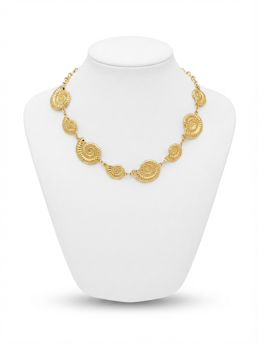 Collar Fósil Dorado