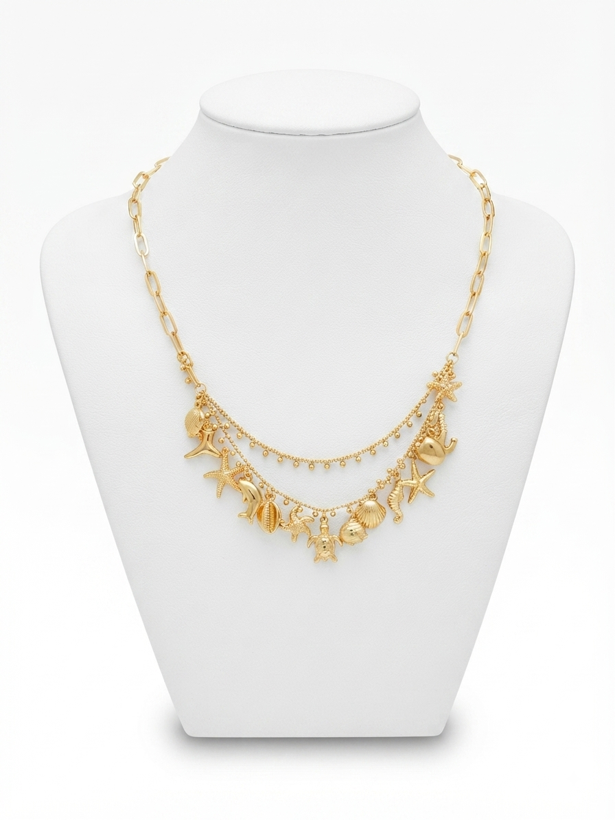 Collar Océano Dorado (layers)