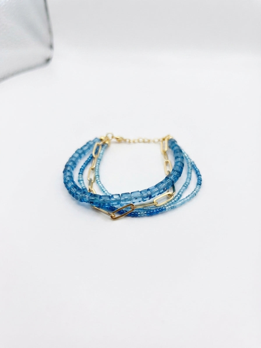 Pulsera Multicapa Azul