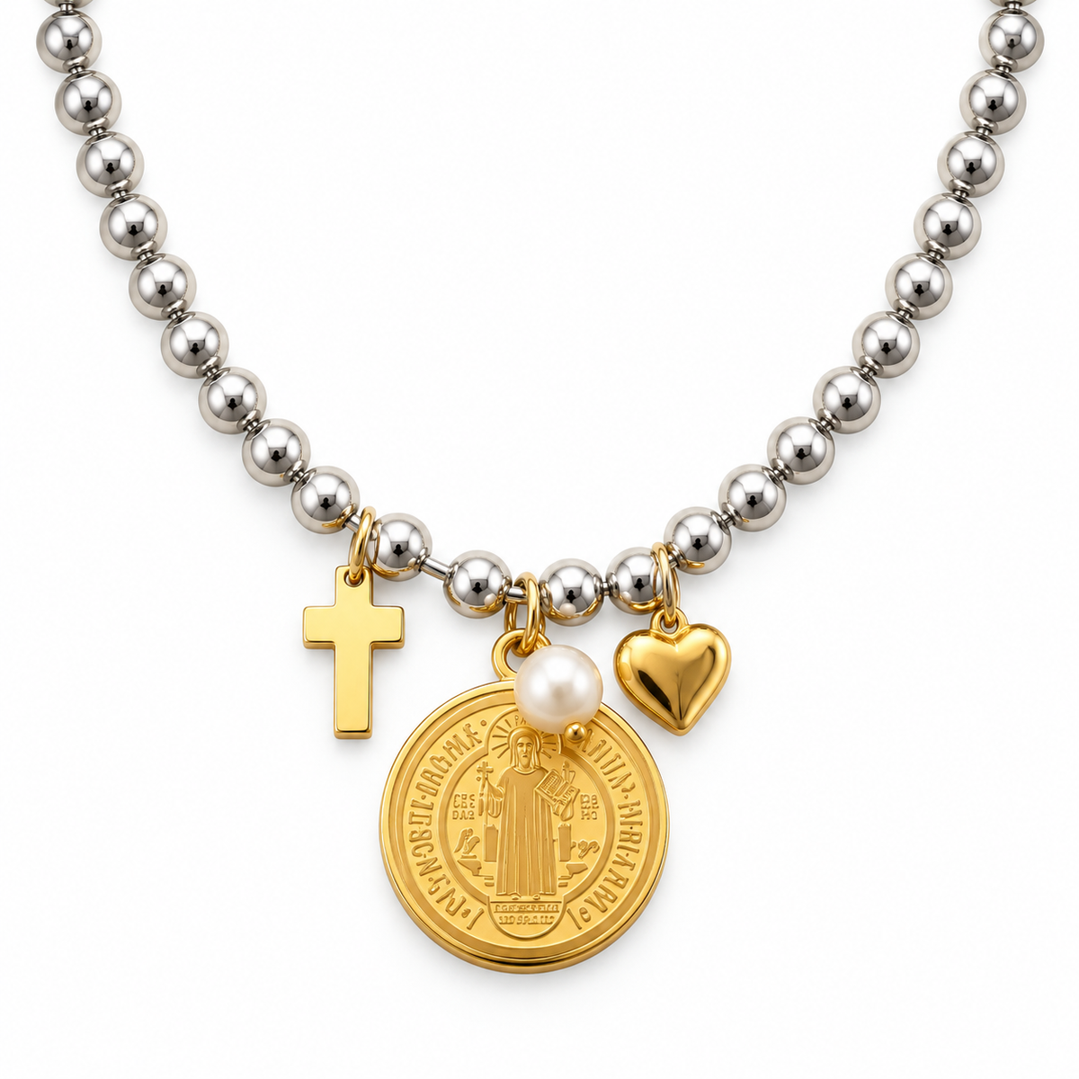 Collar de FE San Benito Y Padre Nuestro